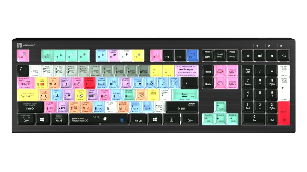  Logickeyboard Adobe Photoshop CC ASTRA2 Backlit Keyboard – Windows 
